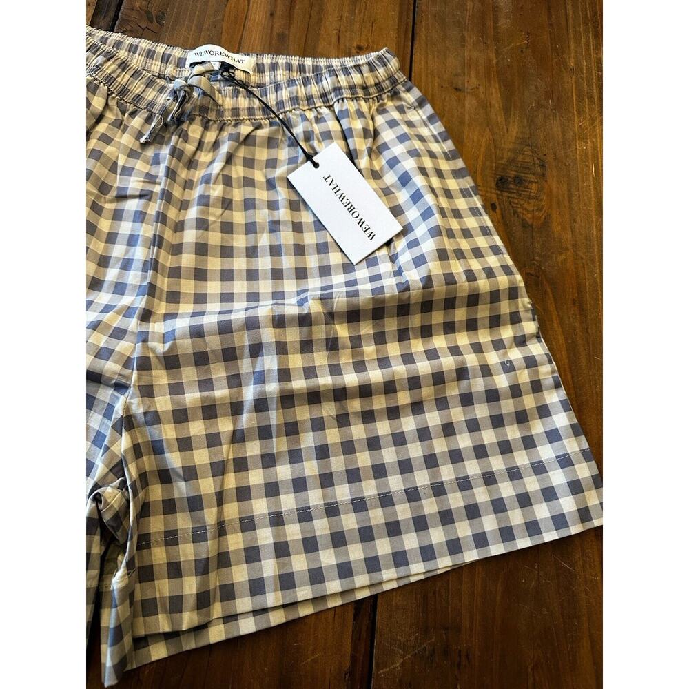 We Wore What Casual Cotton Shorts Pull On Gingham Plaid Size Small Boxers Womens - Picture 4 of 14